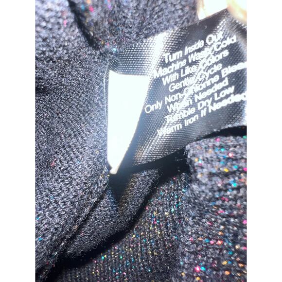 Lane Bryant Rainbow Sparkle Metallic Threading V-Neck Sweater - Size 22/24 - Picture 6 of 7